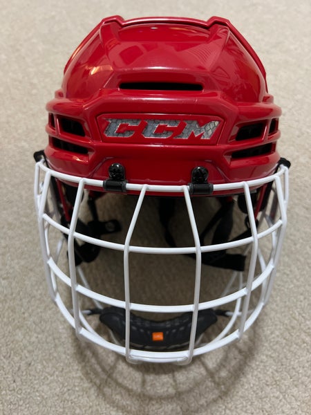 CCM Super Tacks X Senior Hockey Helmet - Red - Medium