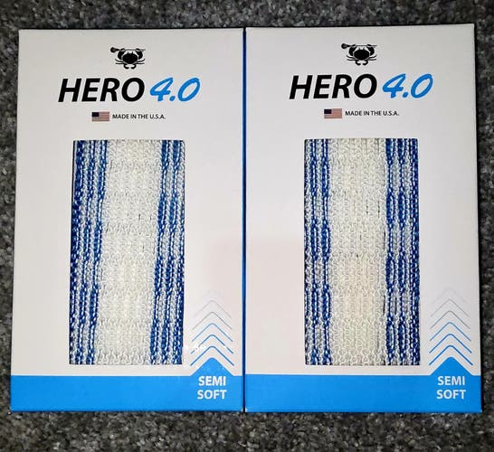 (2) BRAND NEW PIECES OF ECD HERO 4.0 MESH ☆☆ ROYAL BLUE STORM STRIKER --- SEMI-SOFT ☆☆