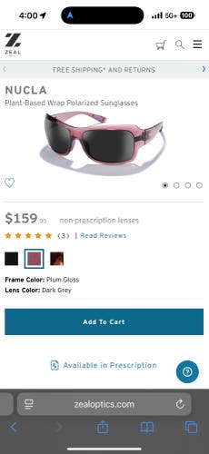 Zeal Sunglasses (New)