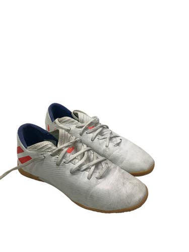 Used Adidas Soccer Indoor Shoes White Junior 05.5 11347-S000251109