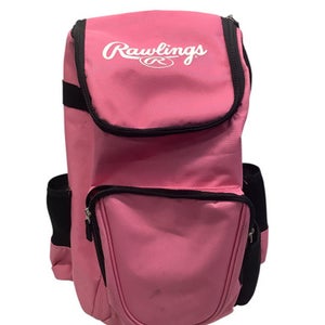 Used Rawlings 2 BAT BACK PACK BB/SB Player Backpack Pink 11347-S000251096