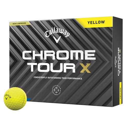Callaway Chrome Tour X 2024 Golf Balls - Yellow