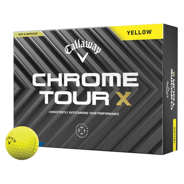 Callaway Chrome Tour X 2024 Golf Balls - Yellow
