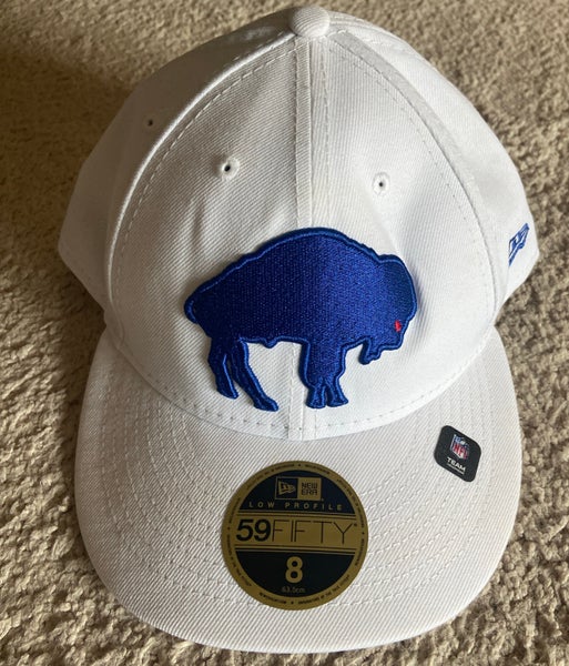Buffalo Bills New Era Omaha Historic Logo 59FIFTY Fitted Hat - White Size 8