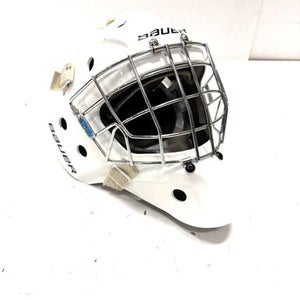 Used Bauer 930 sr Goalie Helmet/Mask White SM 11860-S000294246