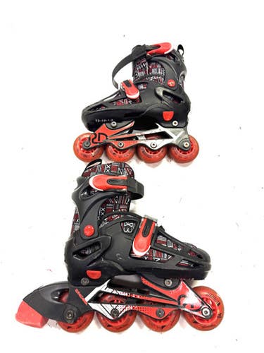 Used Rollerderby ADJ 12-2 Junior Rec Fitness Skates Black Adjustable 11860-C000294242