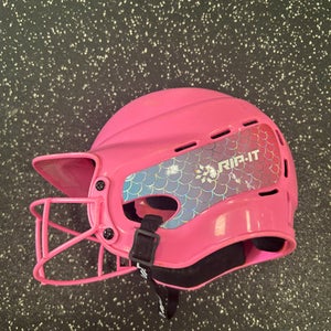 Used RIP-IT HELMET Batting Helmet w/Mask Pink SM 11849-S000029556