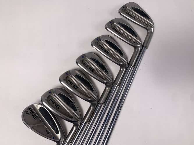 Ping S59 Iron Set 5-PW+GW Blue Dot Stiff Steel Mens RH Midsize Grips
