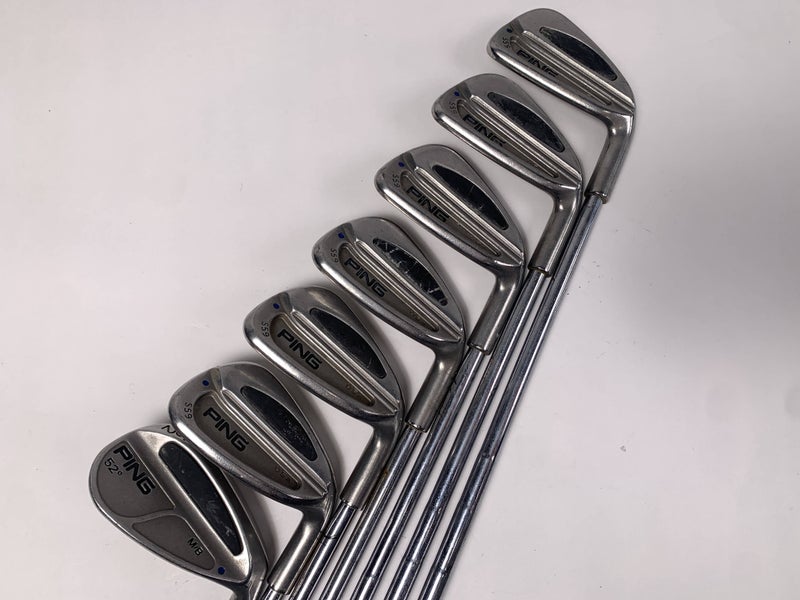 Ping S59 Iron Set 5-PW+GW Blue Dot Stiff Steel Mens RH Midsize Grips