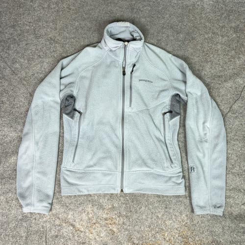 Patagonia Jacket Mens Small Gray Full Zip Fleece Outdoors R4 Regulator Polartec