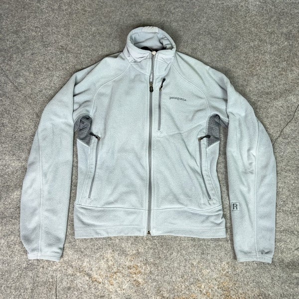 Patagonia Jacket Mens Small Gray Full Zip Fleece Outdoors R4 Regulator Polartec
