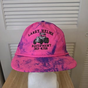 Vintage Larry Helms Equitment Zipback Hat