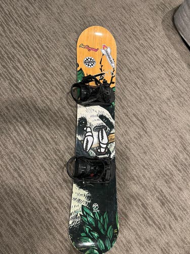 Snowboard All Mountain With Bindings Stiff Flex True Twin (Used)