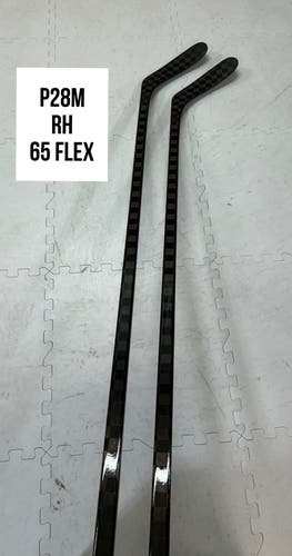 Senior(2x)Right P28M 65 Flex 63” PROBLACKSTOCK Unbranded Blackouts Pro Stock Hockey Sticks