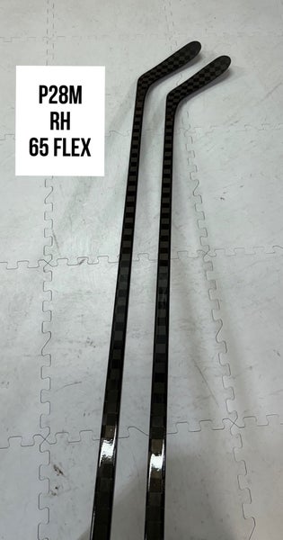 Senior(2x)Right P28M 65 Flex 63” PROBLACKSTOCK Unbranded Blackouts Pro Stock Hockey Sticks