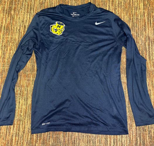 Nike University of Michigan Wolverines Pro Stock Hockey Training Shirt - Medium
