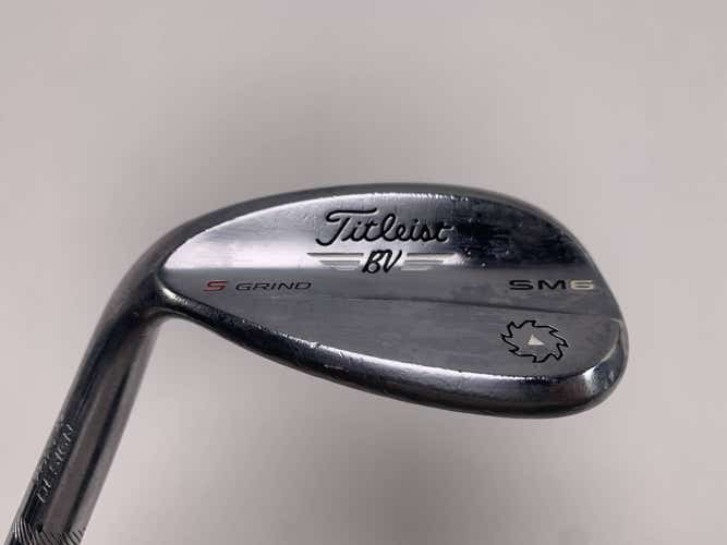 Titleist Vokey SM6 Tour Chrome Lob Wedge LW 60* 10 Bounce S-Grind Wedge Mens LH