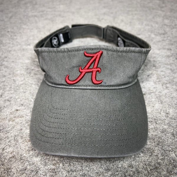 Alabama Crimson Tide Hat Cap Strap Back OSFA Gray NCAA Football Visor Logo Mens