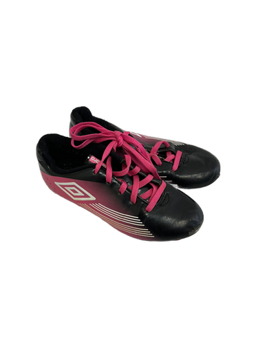 Used Umbro Soccer Cleats Black And Pink Youth 13.0 11692-S000138347