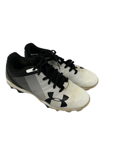 Used Under Armour LEADOFF BB/SB Cleats White And Black Junior 03 11692-S000138403