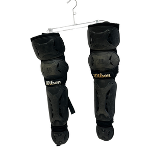 Used Wilson EZ GEAR Catchers Leg Guards Black Youth 11692-S000138414