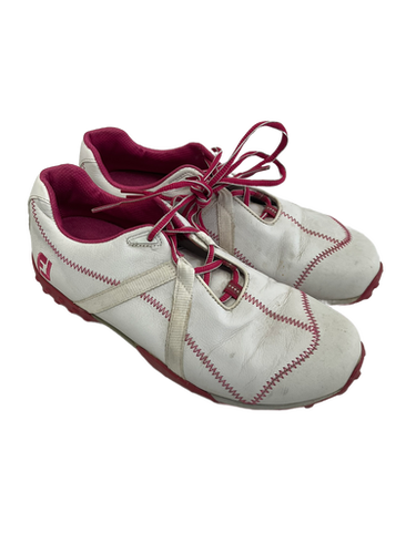 Used Foot Joy M PROJECT LEATHER Womens Golf Shoes White Senior 8.5 11692-S000138508