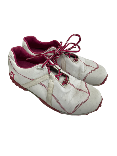 Used Foot Joy M PROJECT LEATHER Womens Golf Shoes White Senior 8.5 11692-S000138508