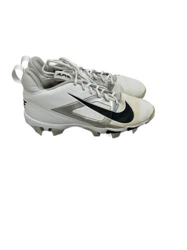 Used Nike ALPHA MENACE 4 SHARK Adult FB Cleats White Senior 8 11692-S000138519