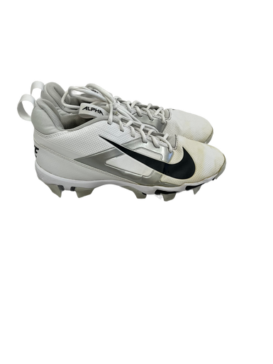 Used Nike ALPHA MENACE 4 SHARK Adult FB Cleats White Senior 8 11692-S000138519