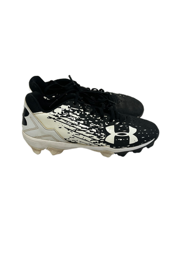 Used Under Armour LEADOFF BB/SB Cleats Black And White Junior 04 11692-S000138528