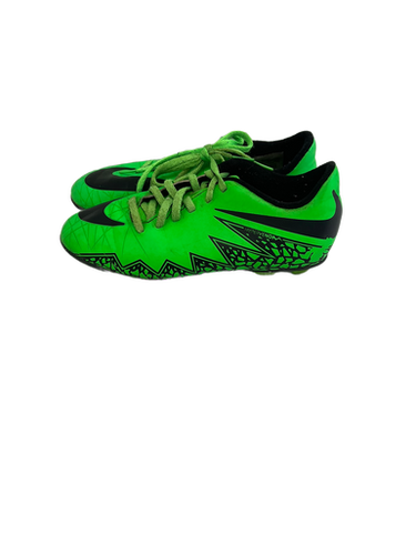 Used Nike HYPERVENOM Soccer Cleats Black And Neon Green Junior 03.5 11692-S000138535