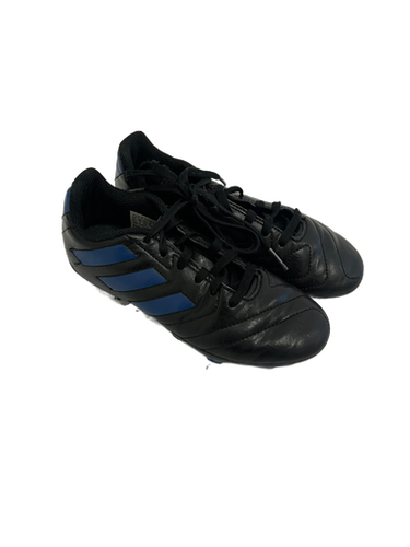 Used Adidas GOLETTO Soccer Cleats Black And Navy Blue Junior 01.5 11692-S000138586