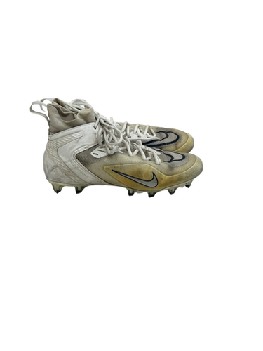 Used Nike ALPHA HUARACHE ELTE LAX Cleats Mens White Senior 10 11692-S000138563