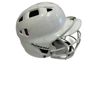 Used Worth W60BH-R1 Batting Helmet w/Mask White One Size 11692-S000138626