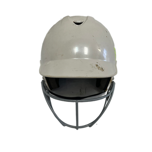 Used Adidas ADJUSTABLE Batting Helmet w/Mask White One Size 11692-S000138662
