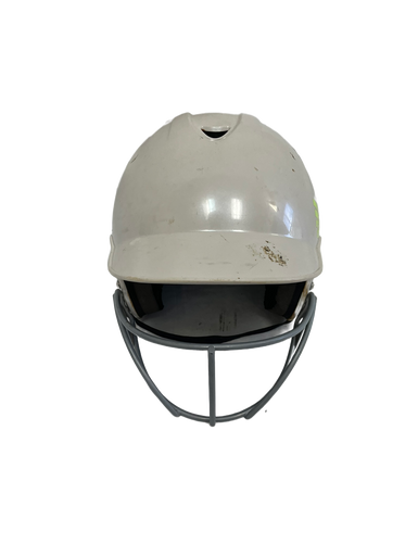 Used Adidas ADJUSTABLE Batting Helmet w/Mask White One Size 11692-S000138662