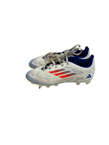 Used Adidas SCG Soccer Cleats White Junior 04.5 11692-S000138680