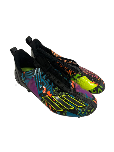 Used Adidas ADIZERO 12.0 MISMATCH Adult FB Cleats Black Senior 8.5 11692-S000138707