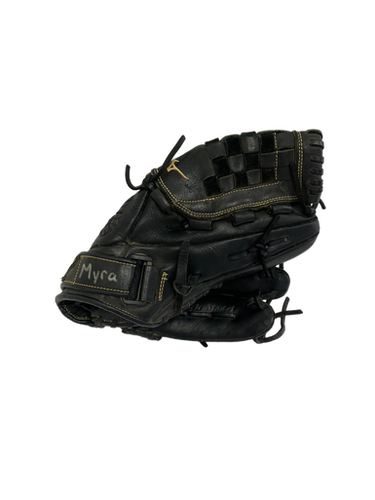 Used Mizuno MVP PRIME RH Throw Fastpitch Gloves Black 12" 11692-S000138735
