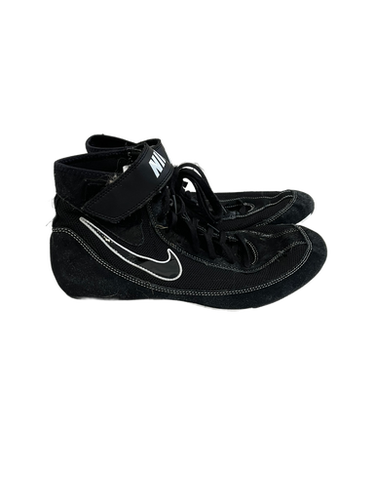 Used Nike SPEED SWEEP Wrestling Shoes Black Senior 10.5 11692-S000138108