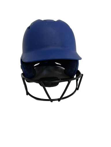 Used Demarini WTD5403ROYH Batting Helmet w/Mask Royal Blue One Size 11692-S000138223