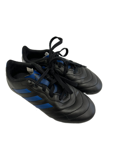 Used Adidas GOLETTO Soccer Cleats Black And Royal Blue Junior 01 11692-S000138246
