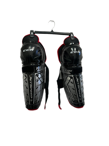 Used CCM JETSPEED FT350 Senior Shin Guards Black 14" 11692-S000138320