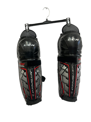 Used CCM JETSPEED VIBE Senior Shin Guards Black 14" 11692-S000138323
