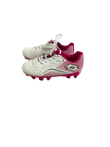 Used Lotto ROMA 700 Soccer Cleats White And Pink Youth 10.0 11692-S000138099