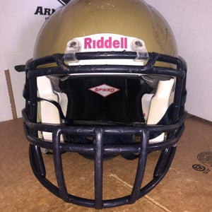 USED RIDDELL ADULT SPEED FOOTBALL HELMET - LARGE - VEGAS GOLD