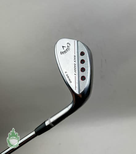 Used Callaway Mack Daddy 4 Milled Chrome Wedge 58*-08 C Grind Stiff Steel Golf