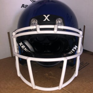 USED XENITH X2E+ ADULT FOOTBALL HELMET - LARGE  - ROYAL BLUE METALLIC