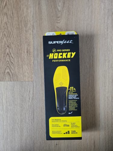 Superfeet Performance Senior Hockey Insoles Size 7-8 D