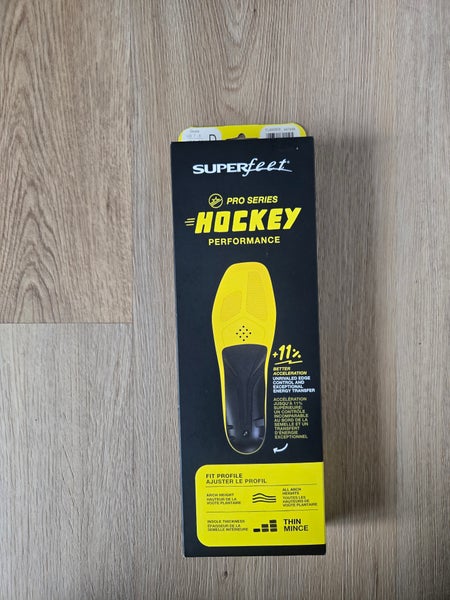 Superfeet Performance Senior Hockey Insoles Size 7-8 D